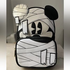 Her Universe x Disney Mickey Mouse Mummy Mini Backpack, Color Black and White